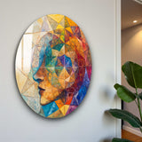 Halo Round Glass Wall Art - Tempered Glass Circle Wall Decor