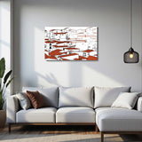 Urban Panoramic Tempered Glass Wall Art - Horizontal Rectangular Wall Decor