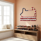 Las Vegas Strip Circuit Formula One Metal Race Map – USA Flag Wall Art