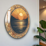 Enigma Round Glass Wall Art - Tempered Glass Circle Wall Decor