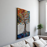 Talyra – 3D Carved Wood Wall Art - Textured Vertical Wall Decor - Tree Of Life