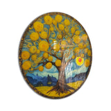 Tranquil Tree Of Life, Tempered Glass Round Wall Art - Tempered Glass Circle Wall Decor