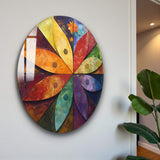 Spectra Round Glass Wall Art - Tempered Glass Circle Wall Decor