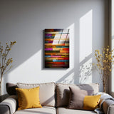 Woodnetic Vertical Glass Wall Art - Tempered Glass Rectangular Wall Decor