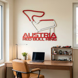 Red Bull Ring Formula One Metal Race Map – Austria Flag Wall Art