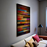 Woodnetic – 3D Carved Wood Wall Art - Textured Vertical Wall Decor