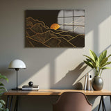 End Of The Day Panoramic Tempered Glass Wall Art - Horizontal Rectangular Wall Decor