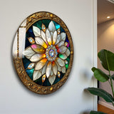 Aurora Round Glass Wall Art - Tempered Glass Circle Wall Decor
