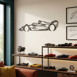 Formula 1 Race Car Black Metal Car Wall Art