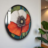 Grace Round Glass Wall Art - Tempered Glass Circle Wall Decor