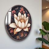 Oasis Round Glass Wall Art - Tempered Glass Circle Wall Decor