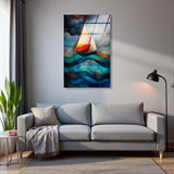 Sailor's Dream Vertical Glass Wall Art - Tempered Glass Rectangular Wall Decor