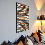 Woodlaza – 3D Carved Wood Wall Art - Textured Vertical Wall Decor