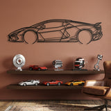 Lamborghini Revuelto 2024 Black Metal Car Wall Art