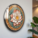 Nexus Round Glass Wall Art - Tempered Glass Circle Wall Decor