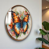 Flutter Round Glass Wall Art - Tempered Glass Circle Wall Decor