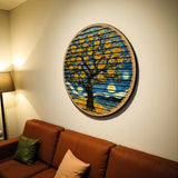 Prosper Tree Of Life Wall Decor – Round 3D Carved Wood Wall Art