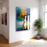 Tree Of Life Mistral Vertical Glass Wall Art - Tempered Glass Rectangular Wall Decor