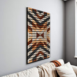 Relic – 3D Carved Wood Wall Art - Textured Vertical Wall Decor