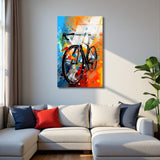 Motion Blur Vertical Glass Wall Art - Tempered Glass Rectangular Wall Decor