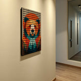 Bear Geometry – 3D Carved Wood Wall Art - Textured Vertical Wall Decor