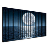 Full Moon – 3D Carved Wood Wall Art - Textured Horizontal Wall Decor