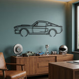 Ford Mustang Shelby GT500 1967 Black Metal Car Wall Art