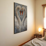 Eternal Bond – 3D Carved Wood Wall Art - Textured Vertical Wall Decor