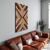 Upscale – 3D Carved Wood Wall Art - Textured Vertical Wall Decor