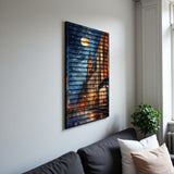 Urban Spark – 3D Carved Wood Wall Art - Textured Vertical Wall Decor