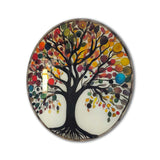 Serenity Tree Of Life, Tempered Glass Round Wall Art - Tempered Glass Circle Wall Decor