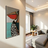 Coastal Portrait – 3D Carved Wood Wall Art - Textured Vertical Wall Decor