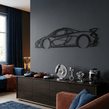 McLaren W1 2025 Black Metal Car Wall Art