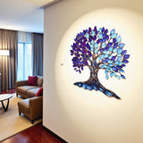 Tree Of Life Midnight Blue Vibrant Metal Wall Art – Laser Cut, UV Printed & Powder Coated Colorful Decor