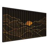 End Of The Day – 3D Carved Wood Wall Art - Textured Horizontal Wall Decor