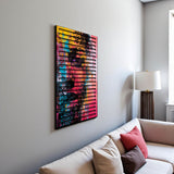 Rusted Layers – 3D Carved Wood Wall Art - Textured Vertical Wall Decor