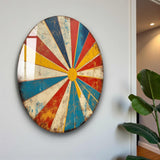 Vortex Round Glass Wall Art - Tempered Glass Circle Wall Decor