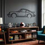 Porsche 911 Turbo (930) 1975 Black Metal Car Wall Art