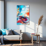 Far Away Vertical Glass Wall Art - Tempered Glass Rectangular Wall Decor