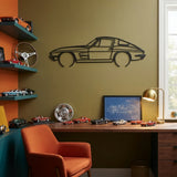 Chevrolet Corvette Sting Ray C2 1963 Black Metal Car Wall Art
