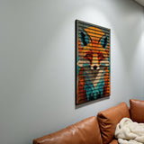 Forest Fox – 3D Carved Wood Wall Art - Textured Vertical Wall Decor