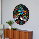 Vitality Tree Of Life Wall Decor – Round 3D Carved Wood Wall Art