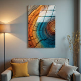 Tavion Vertical Glass Wall Art - Tempered Glass Rectangular Wall Decor