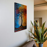 Velith – 3D Carved Wood Wall Art - Textured Vertical Wall Decor - Tree Of Life