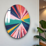 Nebula Round Glass Wall Art - Tempered Glass Circle Wall Decor