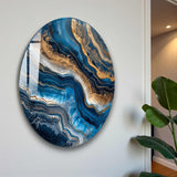 Abyss Round Glass Wall Art - Tempered Glass Circle Wall Decor