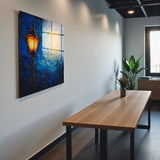 Luminance Square Tempered Glass Wall Art - Abstract Design - Large Glass Decor for Living Room & Office