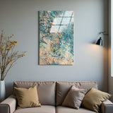 Water Waves Vertical Glass Wall Art - Tempered Glass Rectangular Wall Decor