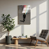 Rainbow Passage Vertical Glass Wall Art - Tempered Glass Rectangular Wall Decor