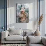 Ethereal Whisper Vertical Glass Wall Art - Tempered Glass Rectangular Wall Decor